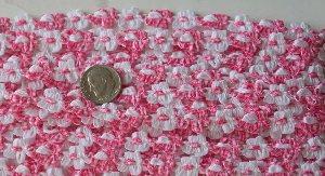 From FrancePink floral ribbon garland 3/8''